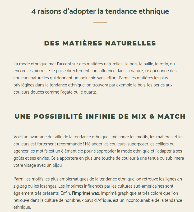 4 raisons d'adopter la tendance ethnique