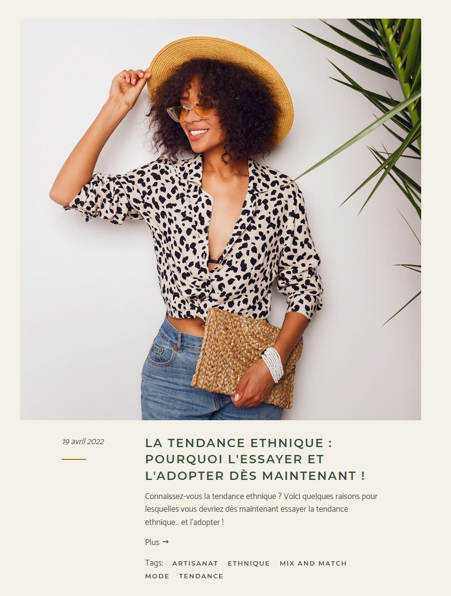 Article col in france tendance ethnique
